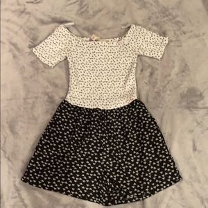 Super cute black and cream  romper